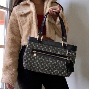 Genuine Louis Vuitton Black Fabric Monogram bag